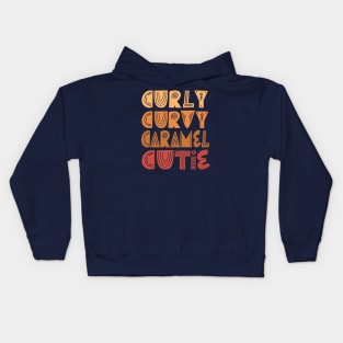 Curly Curvy Caramel Cutie Kids Hoodie